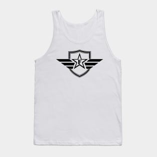 Military Army Monogram Initial Letter F Tank Top